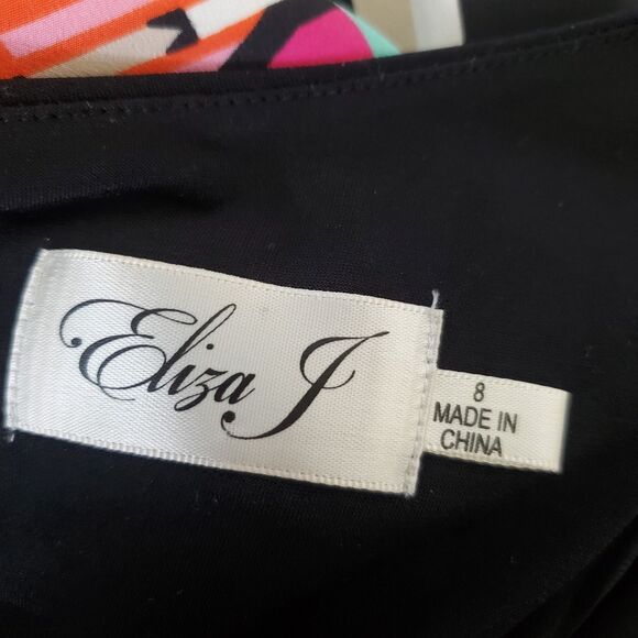 Eliza J Maxi Dress Women's Size 8 Sleeveless Scarf Geometric Print Flowy READ - Picture 13 of 15